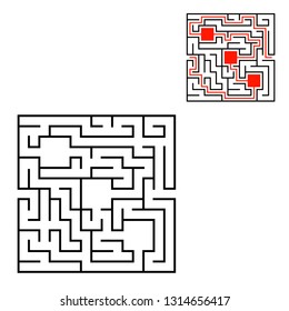 Abstact labyrinth. Game for kids. Puzzle for children. Maze conundrum. Vector illustration