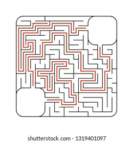 Abstact labyrinth. Game for kids. Puzzle for children. Maze conundrum. Vector illustration,