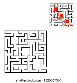 Abstact labyrinth. Game for kids. Puzzle for children. Maze conundrum. Vector illustration