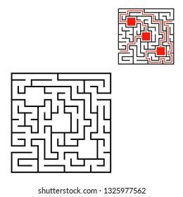 Abstact labyrinth. Game for kids. Puzzle for children. Maze conundrum. Vector illustration
