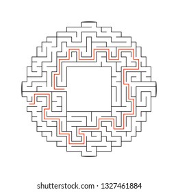 Abstact labyrinth. Game for kids. Puzzle for children. Maze conundrum. Vector illustration.
