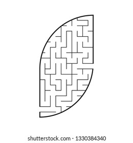 Abstact labyrinth. Game for kids. Puzzle for children. Maze conundrum. Vector illustration,