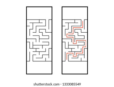 Abstact labyrinth. Game for kids. Puzzle for children. Maze conundrum. Vector illustration