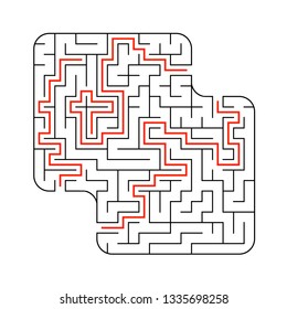 Abstact labyrinth. Game for kids. Puzzle for children. Maze conundrum. Vector illustration,