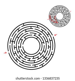 Abstact labyrinth. Game for kids. Puzzle for children. Maze conundrum. Vector illustration