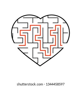 Abstact labyrinth. Game for kids. Puzzle for children. Maze conundrum. Vector illustration.