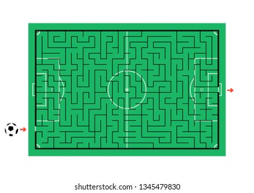 Abstact labyrinth. Game for kids. Puzzle for children. Maze conundrum. Color vector illustration