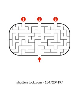 Abstact labyrinth. Game for kids. Puzzle for children. Maze conundrum. Vector illustration