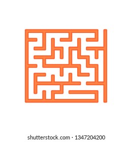 Abstact labyrinth. Game for kids. Puzzle for children. Maze conundrum. Color vector illustration