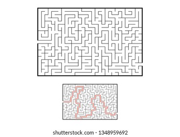 Abstact labyrinth. Game for kids. Puzzle for children. Maze conundrum. Vector illustration