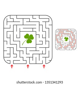 Abstact labyrinth. Game for kids. Puzzle for children. Maze conundrum. Vector illustration