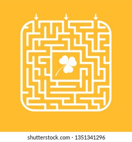 Abstact labyrinth. Game for kids. Puzzle for children. Maze conundrum. Color vector illustration