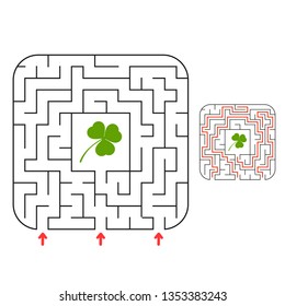 Abstact labyrinth. Game for kids. Puzzle for children. Maze conundrum. Vector illustration