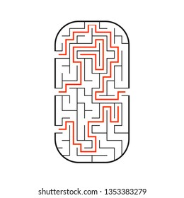 Abstact labyrinth. Game for kids. Puzzle for children. Maze conundrum. Vector illustration