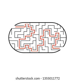 Abstact labyrinth. Game for kids. Puzzle for children. Maze conundrum. Vector illustration