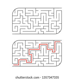 Abstact labyrinth. Game for kids. Puzzle for children. Maze conundrum. Vector illustration