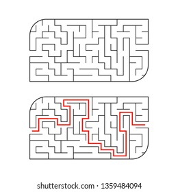 Abstact labyrinth. Game for kids. Puzzle for children. Maze conundrum. Vector illustration
