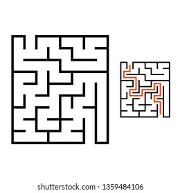 Abstact labyrinth. Game for kids. Puzzle for children. Maze conundrum. Vector illustration
