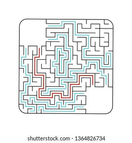 Abstact labyrinth. Game for kids. Puzzle for children. Maze conundrum. Vector illustration