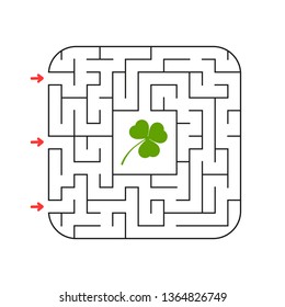 Abstact labyrinth. Game for kids. Puzzle for children. Maze conundrum. Vector illustration