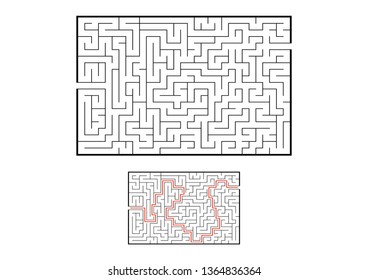 Abstact labyrinth. Game for kids. Puzzle for children. Maze conundrum. Vector illustration