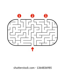 Abstact labyrinth. Game for kids. Puzzle for children. Maze conundrum. Vector illustration