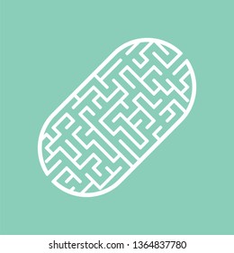 Abstact labyrinth. Game for kids. Puzzle for children. Maze conundrum. Color vector illustration