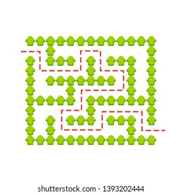 Abstact labyrinth. Game for kids. Puzzle for children. Maze conundrum. Find the right path. Color vector illustration.