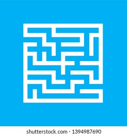 Abstact labyrinth. Game for kids. Puzzle for children. Maze conundrum. Find the right path. Color vector illustration.