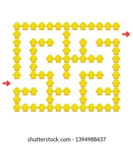 Abstact labyrinth. Game for kids. Puzzle for children. Maze conundrum. Find the right path. Color vector illustration.