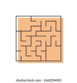 Abstact labyrinth. Game for kids. Puzzle for children. Maze conundrum. Find the right path. Color vector illustration.