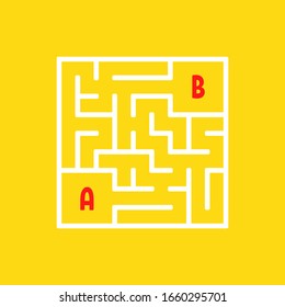 Abstact labyrinth. Game for kids. Puzzle for children. Maze conundrum. Find the right path. Color vector illustration.