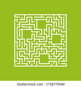 Abstact labyrinth. Game for kids. Puzzle for children. Maze conundrum. Find the right path. Color vector illustration.