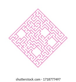 Abstact labyrinth. Game for kids. Puzzle for children. Maze conundrum. Find the right path. Color vector illustration.