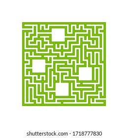 Abstact labyrinth. Game for kids. Puzzle for children. Maze conundrum. Find the right path. Color vector illustration.