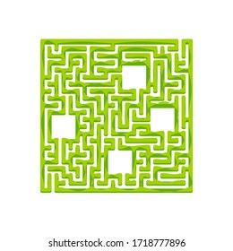Abstact labyrinth. Game for kids. Puzzle for children. Maze conundrum. Find the right path. Color vector illustration.