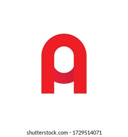 abstact letter a logo design. initial a logo 