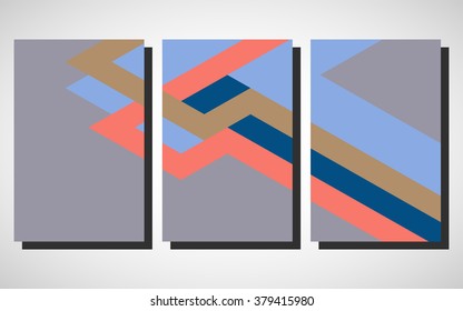 Abstact minimalistic geometric broshure flyer template, banner design, poster