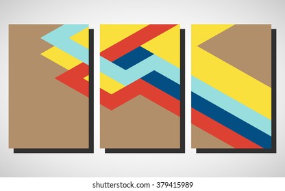 Abstact minimalistic geometric broshure flyer template, banner design, poster