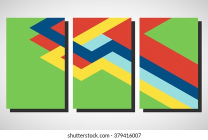 Abstact minimalistic geometric broshure flyer template, banner design, poster