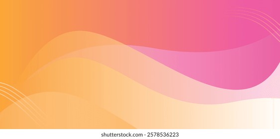 Abstact Modern Gradient Orange Purple White Background Vector Illustration, Futuristic and modern gradient background featuring a fluid blend of purple and orange with soft white highlights