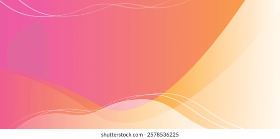 Abstact Modern Gradient Orange Purple White Background Vector Illustration, Abstract geometric gradient with warm orange, rich purple, and crisp white