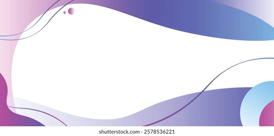 Abstact Modern Gradient Purple And Blue Background Vector Illustration, abstract blue geometric background with liquid shape for presentation, banner