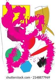 abstact pattern red yellow circle  hexagonal