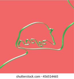 Abstact ribbon forms a tatu, vector illustration