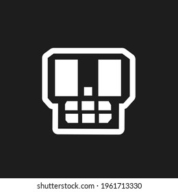 Abstact Skull mascot icon vector illustration design