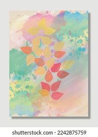 Abstact Spring Design. Boho-Tapete in modernen Formen, Splash-Pinselstrich-Struktur
