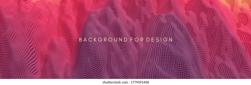 Abstact texture. Background with dynamic particles. 3d vector Illustration.