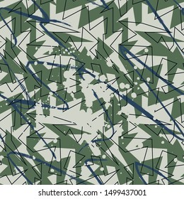 Abstact urban seamless pattern with curved elements. 