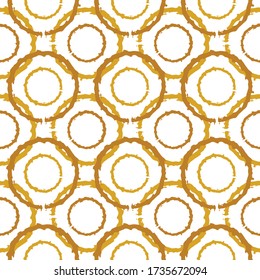 Abstact white isolated background, watercolor painted round splashes colorful seamless vector design sample